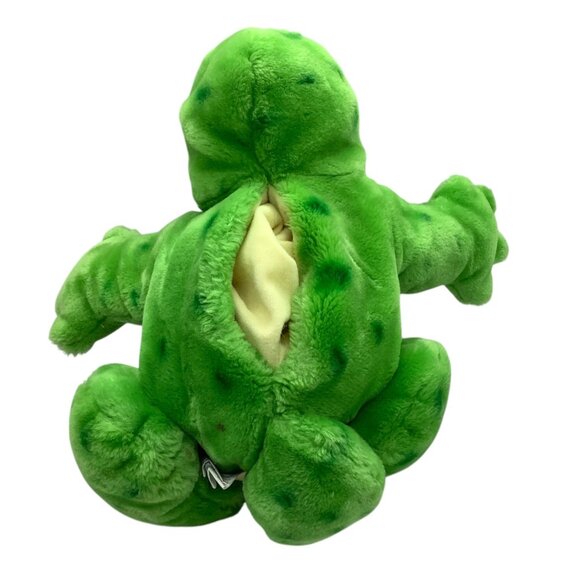 Vtg Dakin Readasaurus McGraw-Hill Reading Plush Dinosaur Puppet Green Beige 12” - Picture 6 of 7